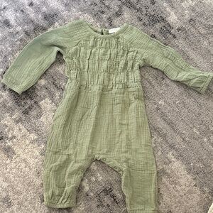 Green Baby Romper